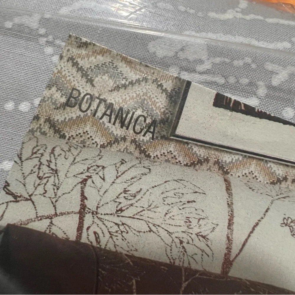 Vintage Utica by Stevens Percale Full flat Sheet Botanical Gray white print